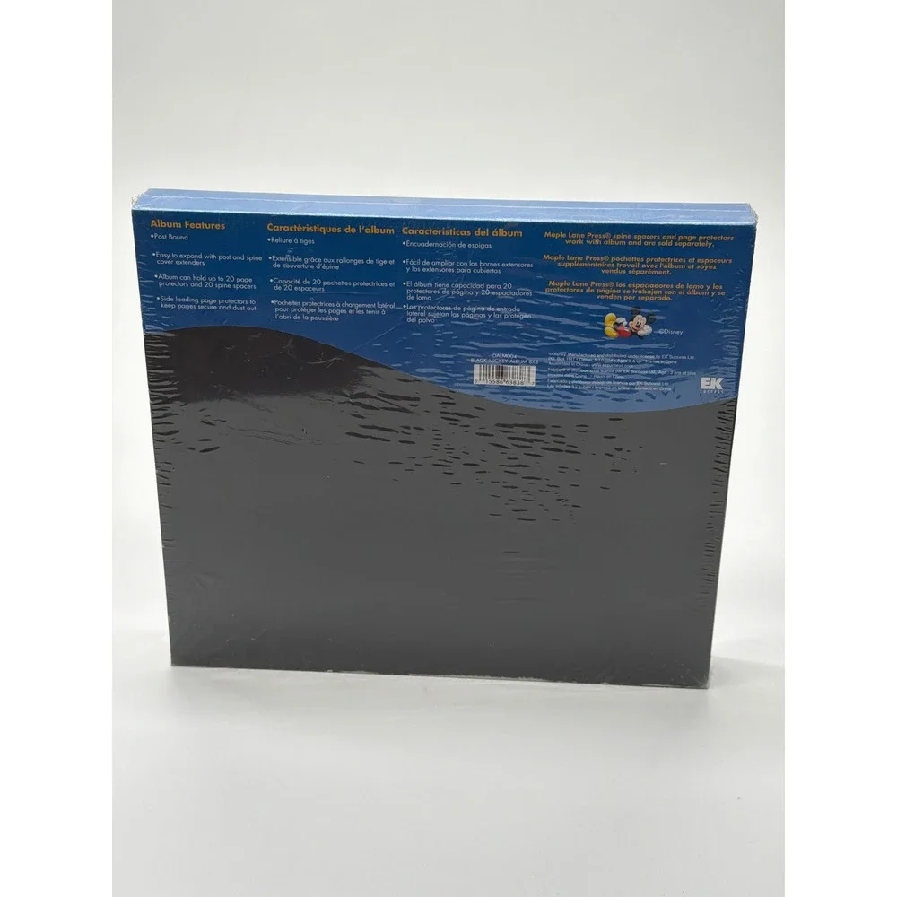 Disney Mickey Mouse 8x8 Scrapbook Album Black Debossed EK‎ Success New Sealed